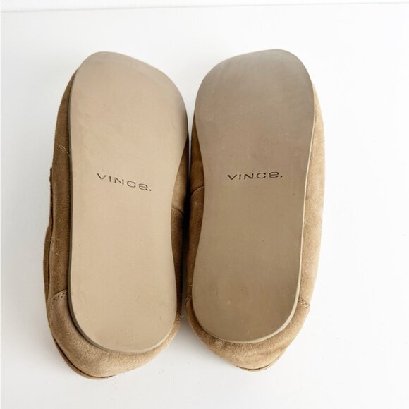 New Vince Gino Tan Suede Shearling Lined Slipper size 13 - Picture 5 of 5